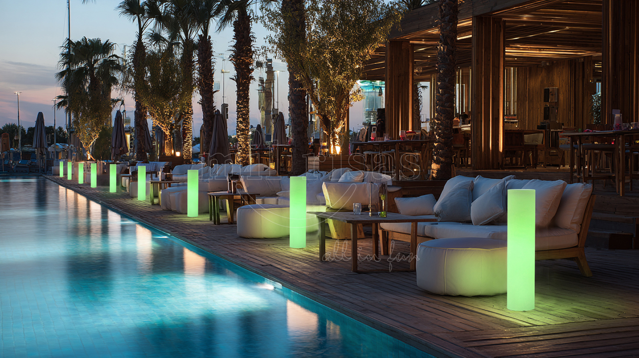 LED Cylinder Floor Lamp Outdoor Landscape Lighting