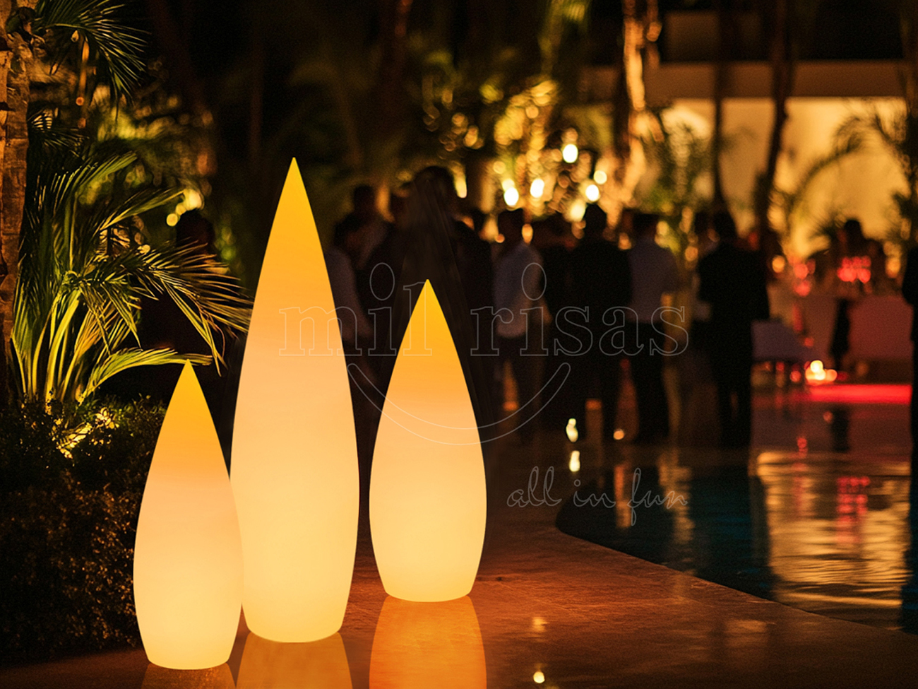 Outdoor Water Drop Floor Lamp