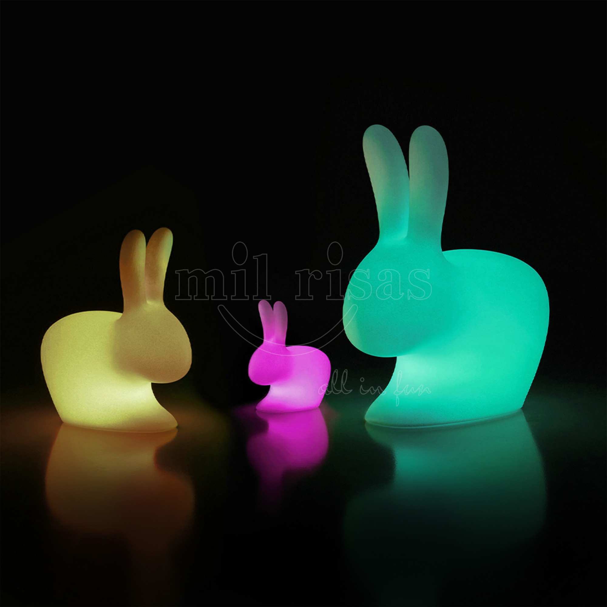 Animal Floor Lamp LED Rabbit Shaped Lights Chair For Garden