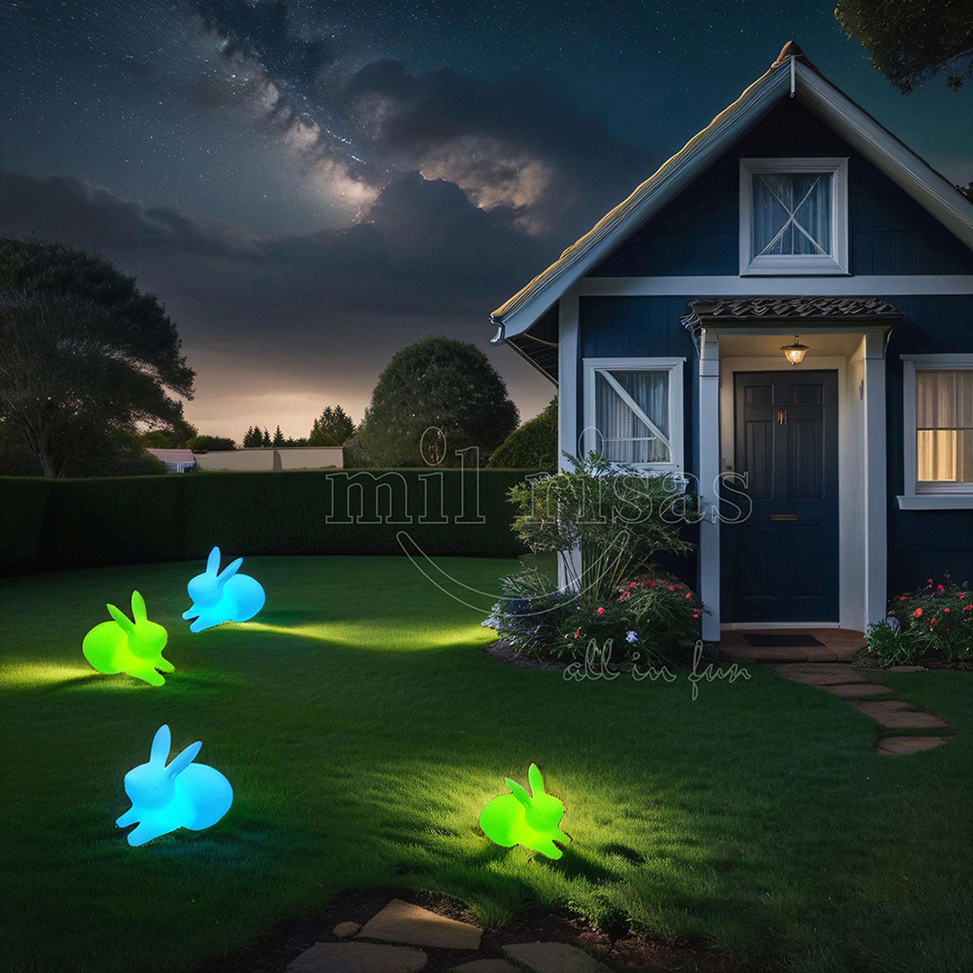 LED Rabbit Table Lamp Animal Bases Lights