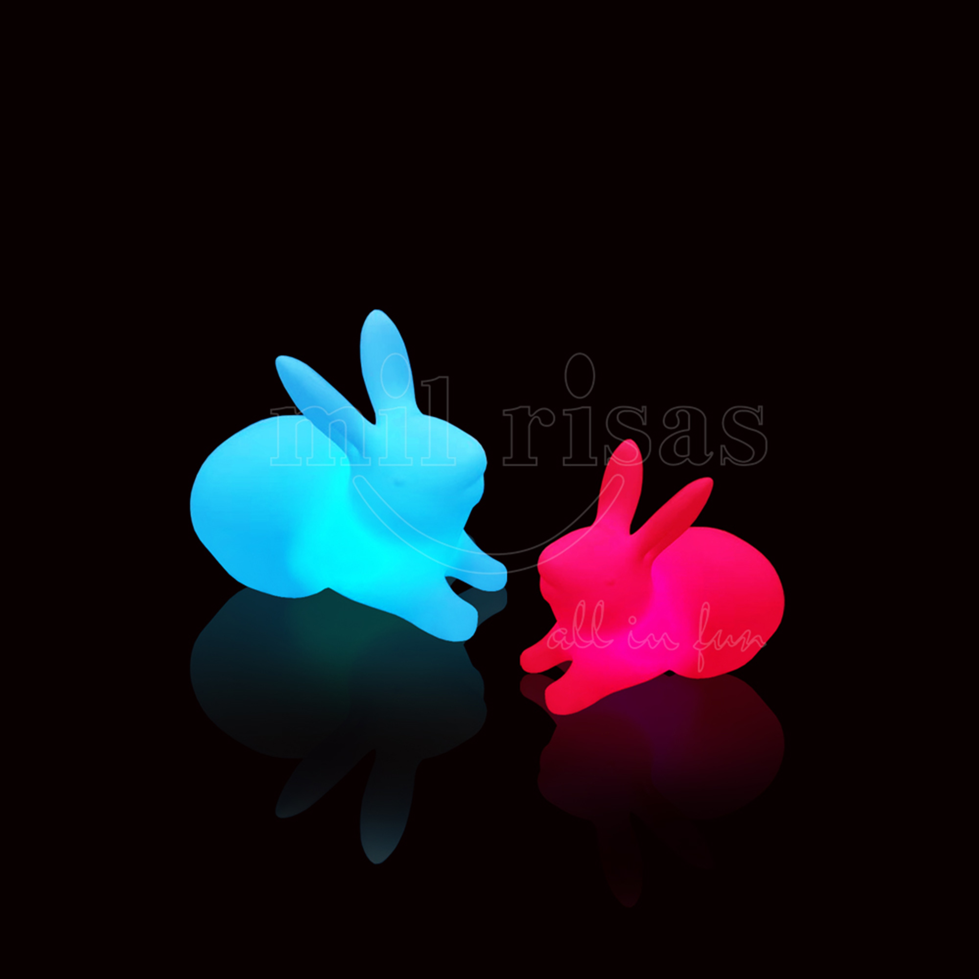 Bunny Solar Lights Animal Holiday Outdoor Decor LED Lamp