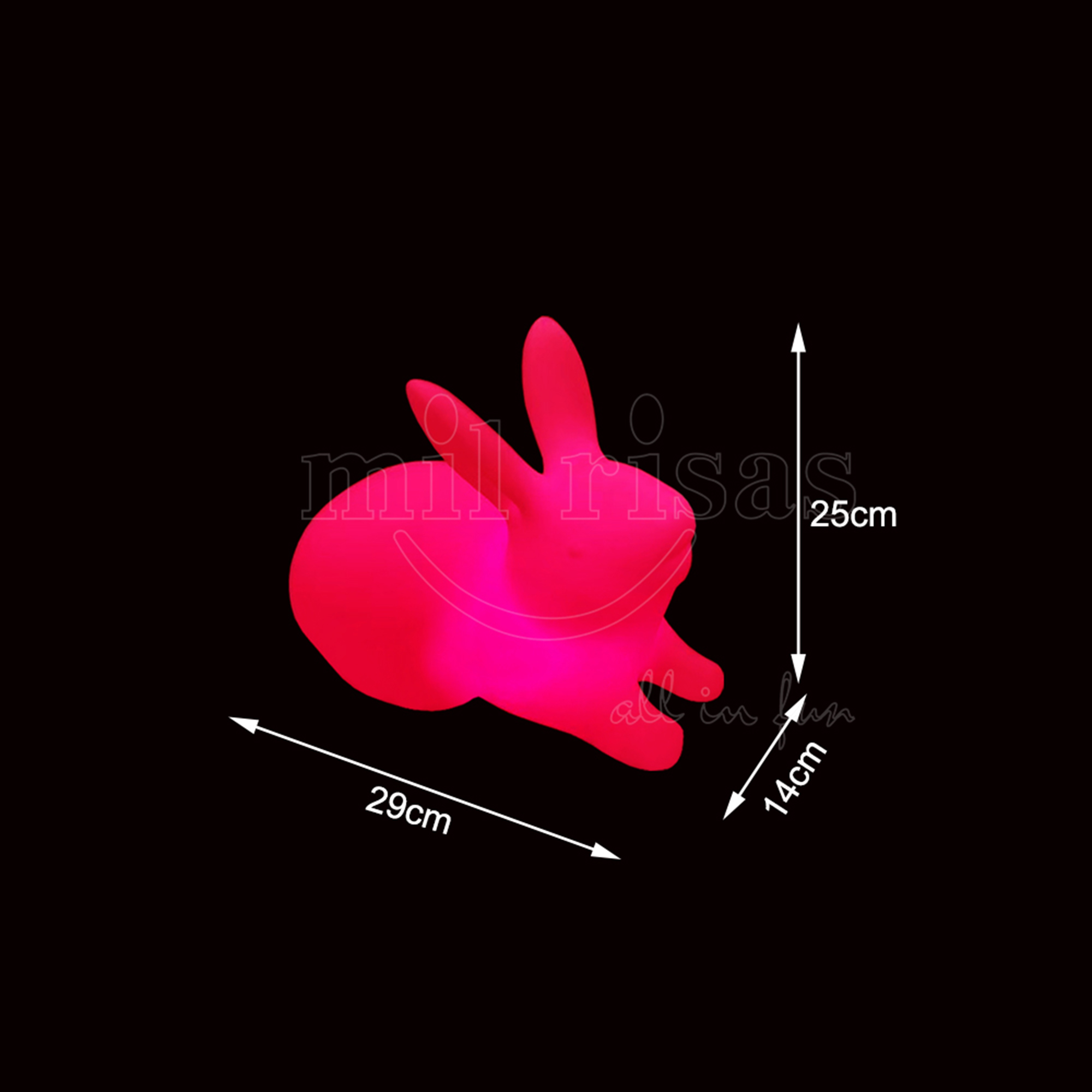 Bunny Solar Lights Animal Holiday Outdoor Decor LED Lamp