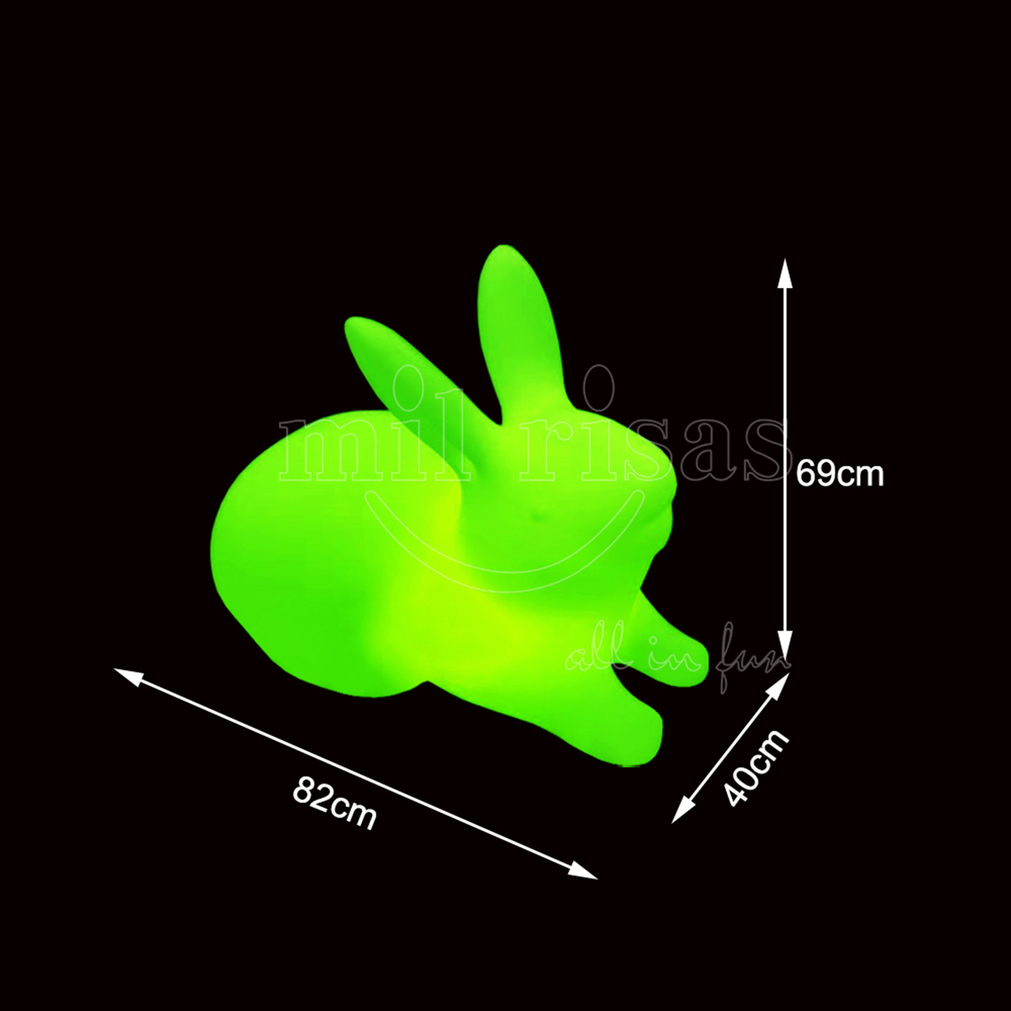 Bunny Solar Lights Animal Holiday Outdoor Decor LED Lamp