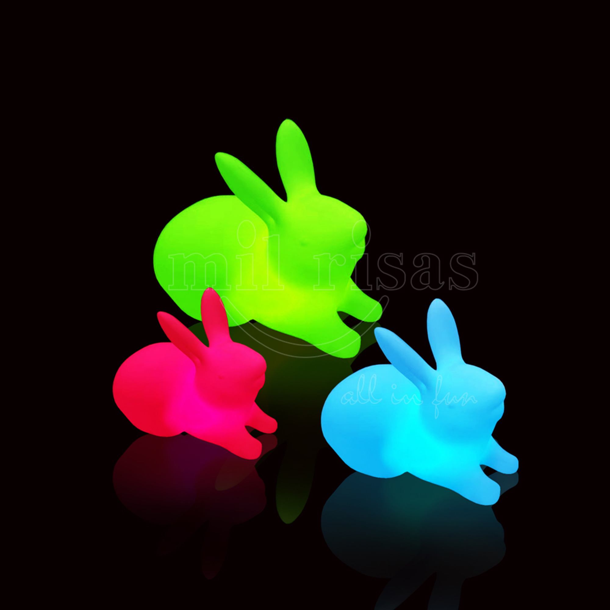 Bunny Solar Lights Animal Holiday Outdoor Decor LED Lamp