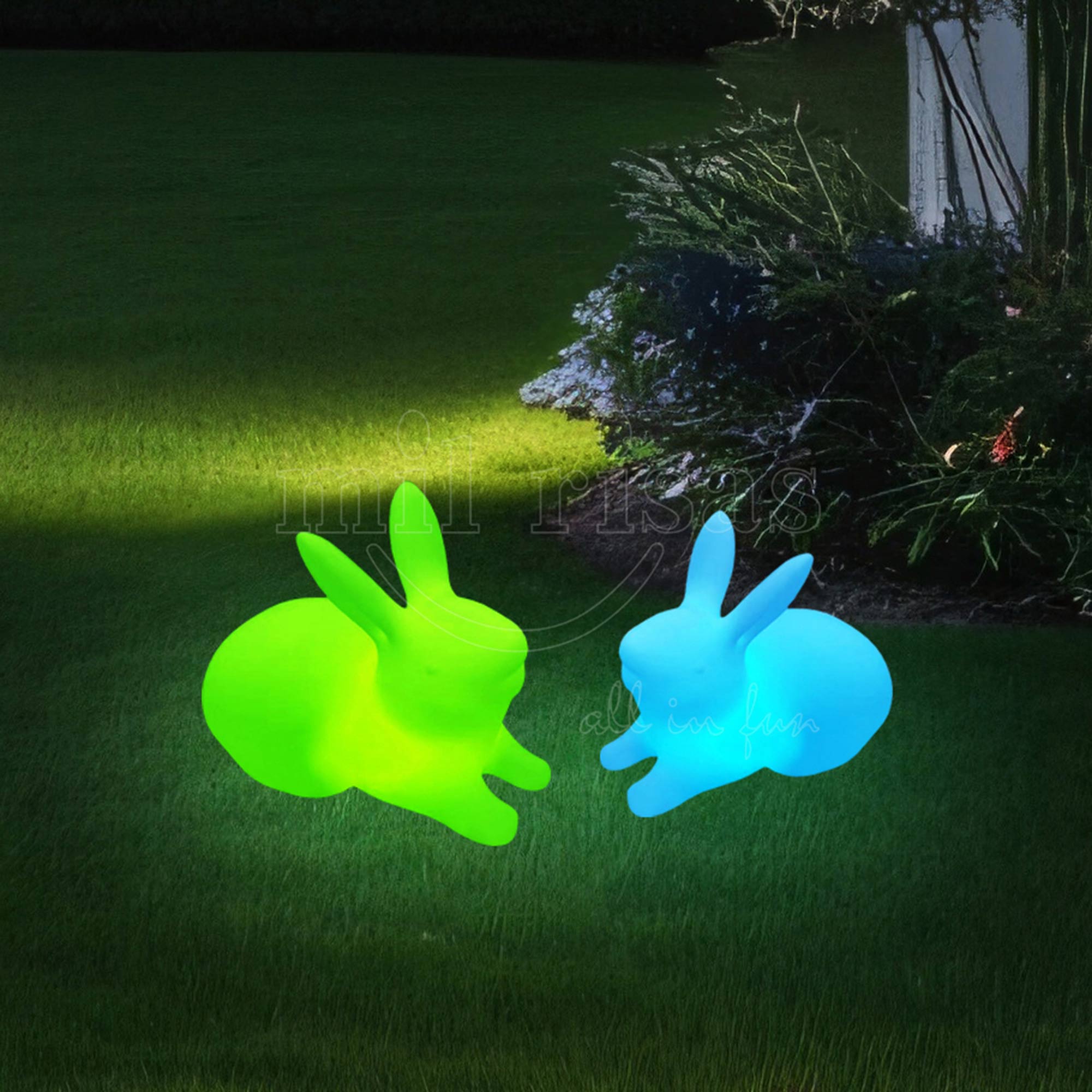 Bunny Solar Lights Animal Holiday Outdoor Decor LED Lamp