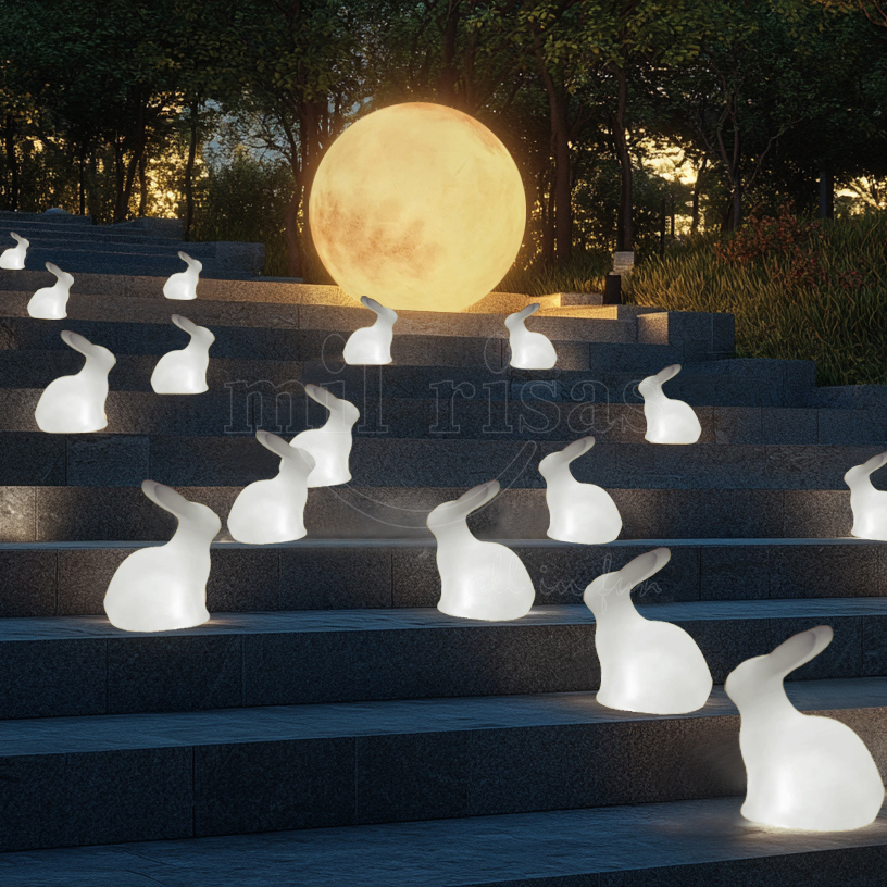 Moon Worship Rabbit Lamp Animal LED Light