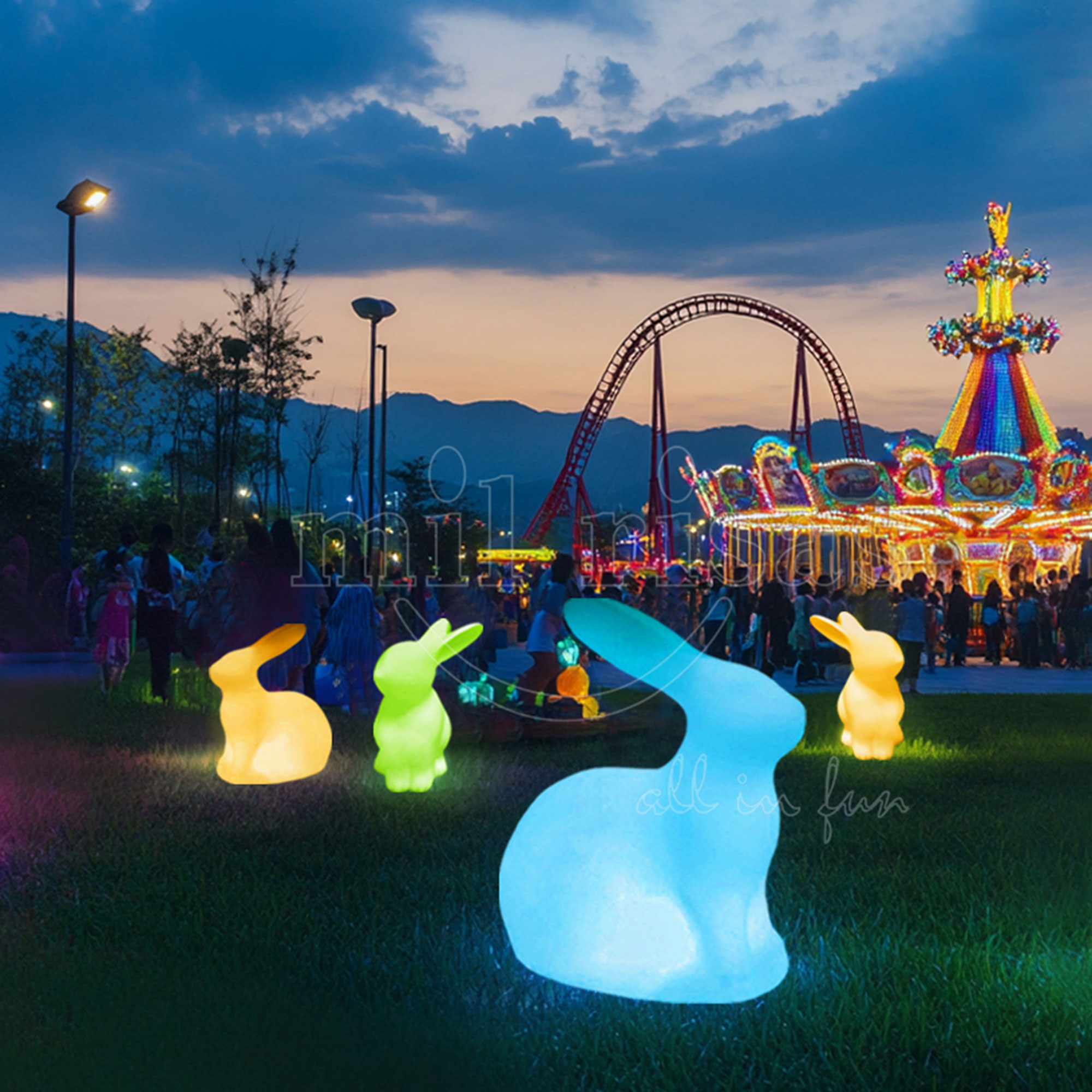 Moon Worship Bunny Lamp LED Animal Lights