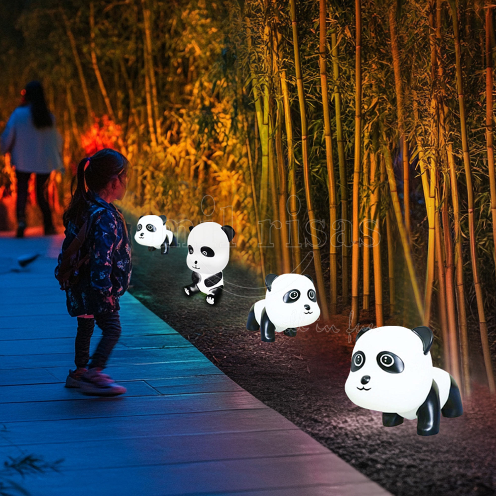 Panda Shape Table Lamp Animal LED Lights For Nursery Home Decoration