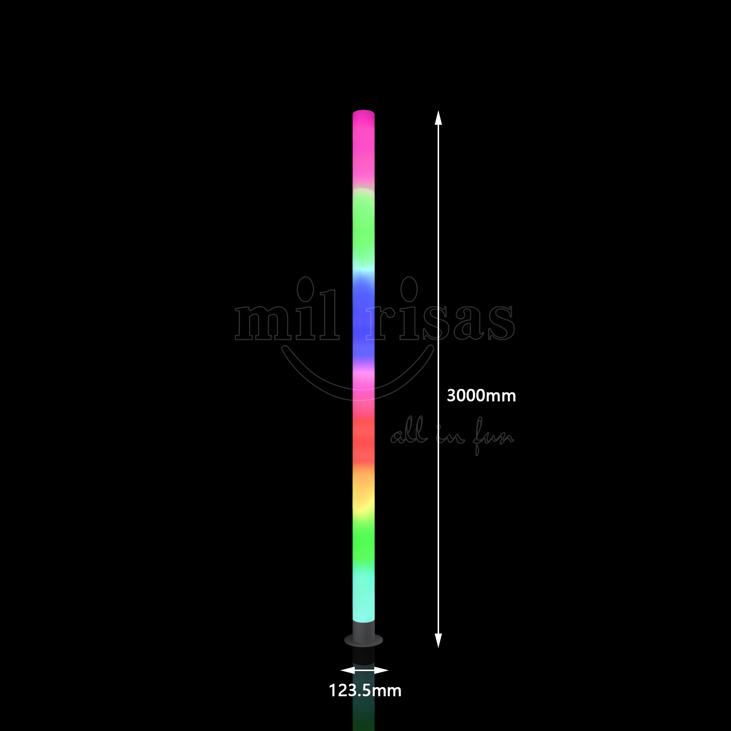Dynamic RGB Light Colour Changing Glow Columns
