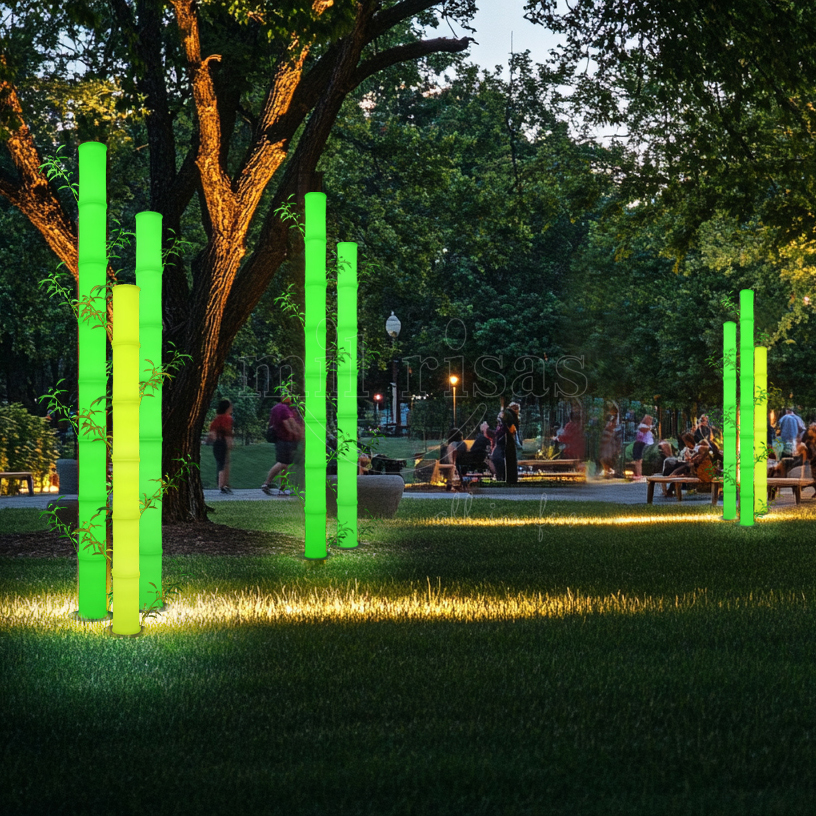 Glowing Bamboo LED Landscape Lights