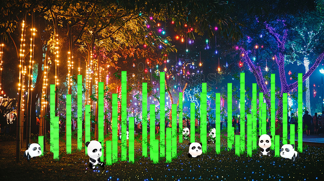 Glowing Bamboo LED Landscape Lights