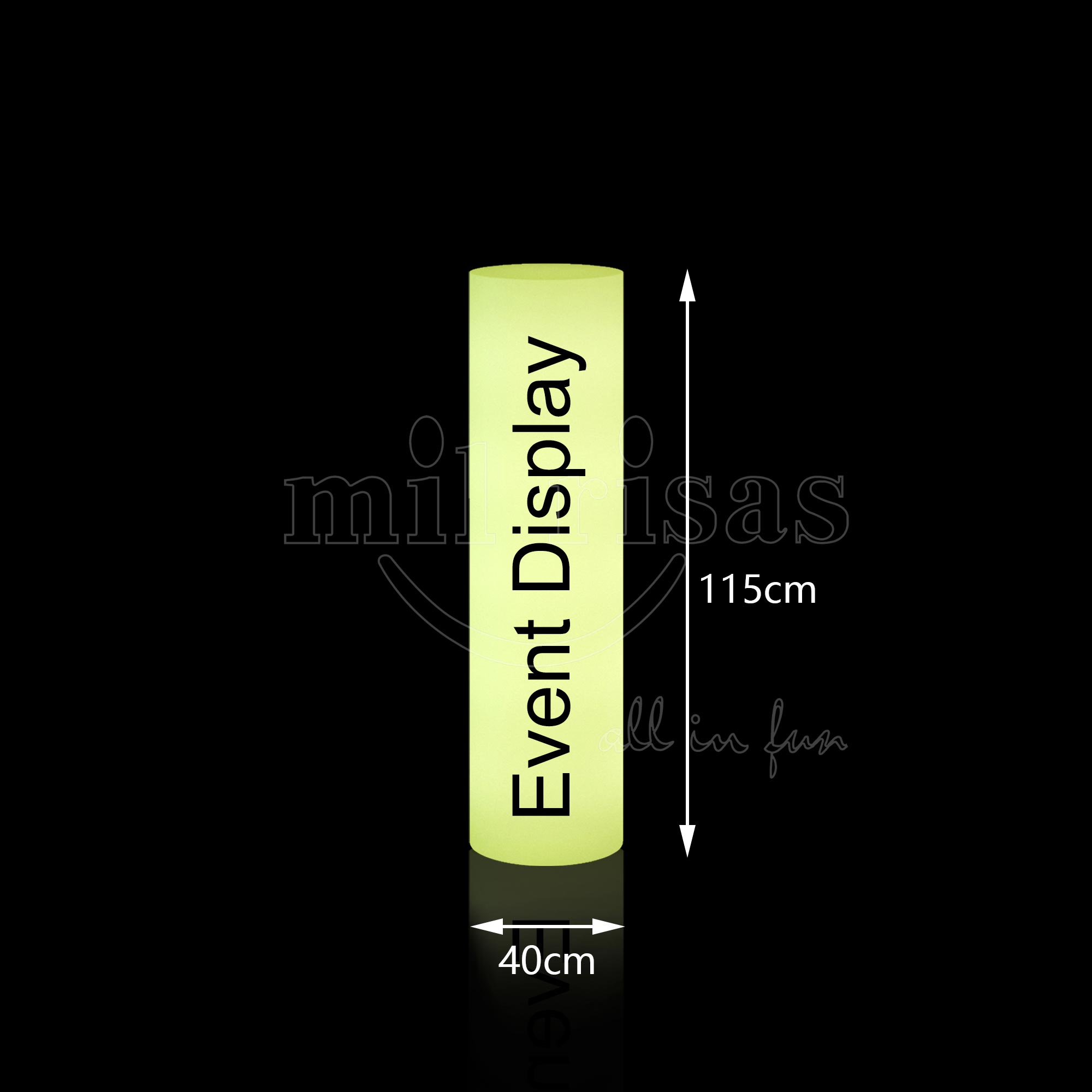 Custom Light Cylindrical Outdoor Lamp Floor