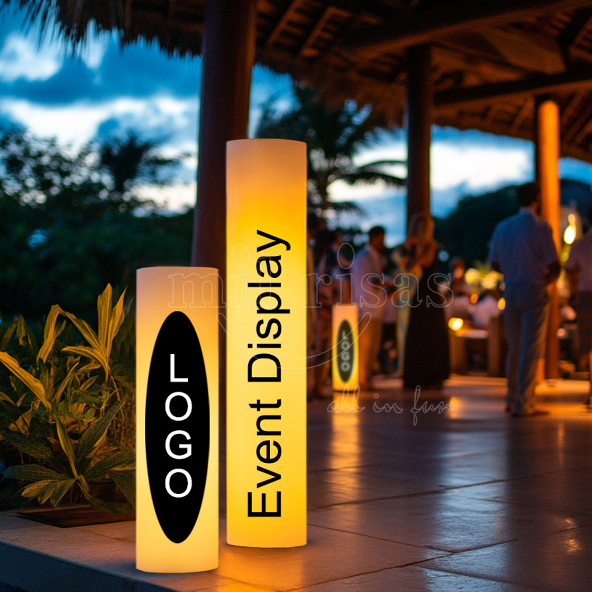 Custom Light Cylindrical Outdoor Lamp Floor