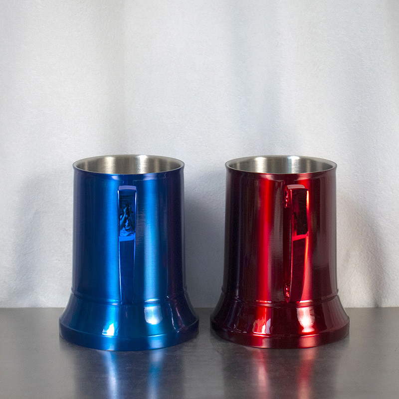 450ml double wall tankard beer mug