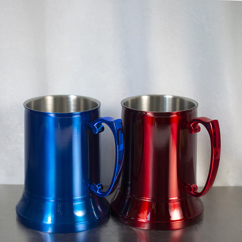 450ml double wall tankard beer mug