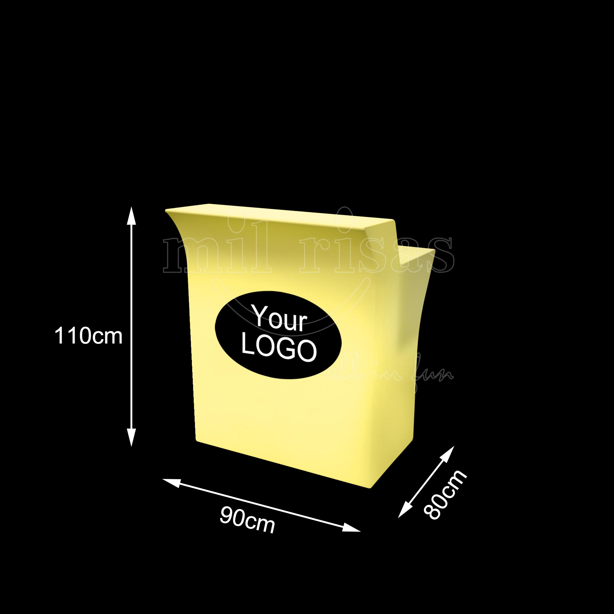 Individualized LED Curved Bar Counter
