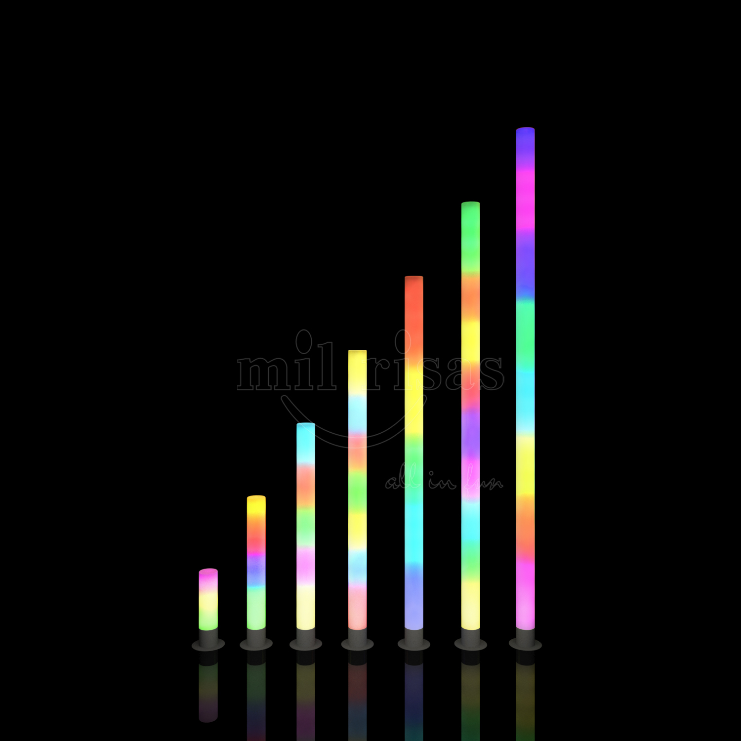 Dynamic RGB Light Colour Changing Glow Columns