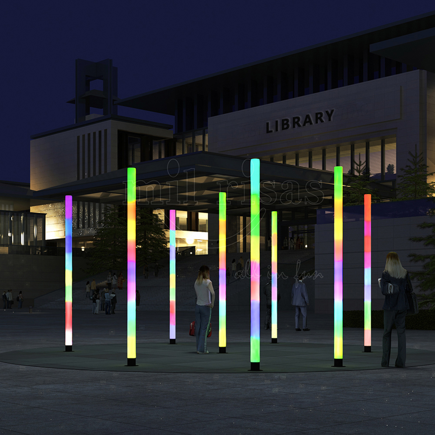 Dynamic RGB Light Colour Changing Glow Columns