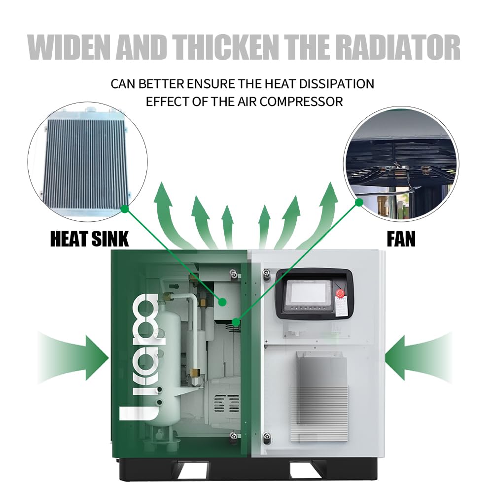 KAPA KG Series 5.5KW/7.5HP Rotary Screw Air Compressor Electrical Phase: 3hp 480V Stationary Air Compressor Suitable for small factories in the auto repair industry