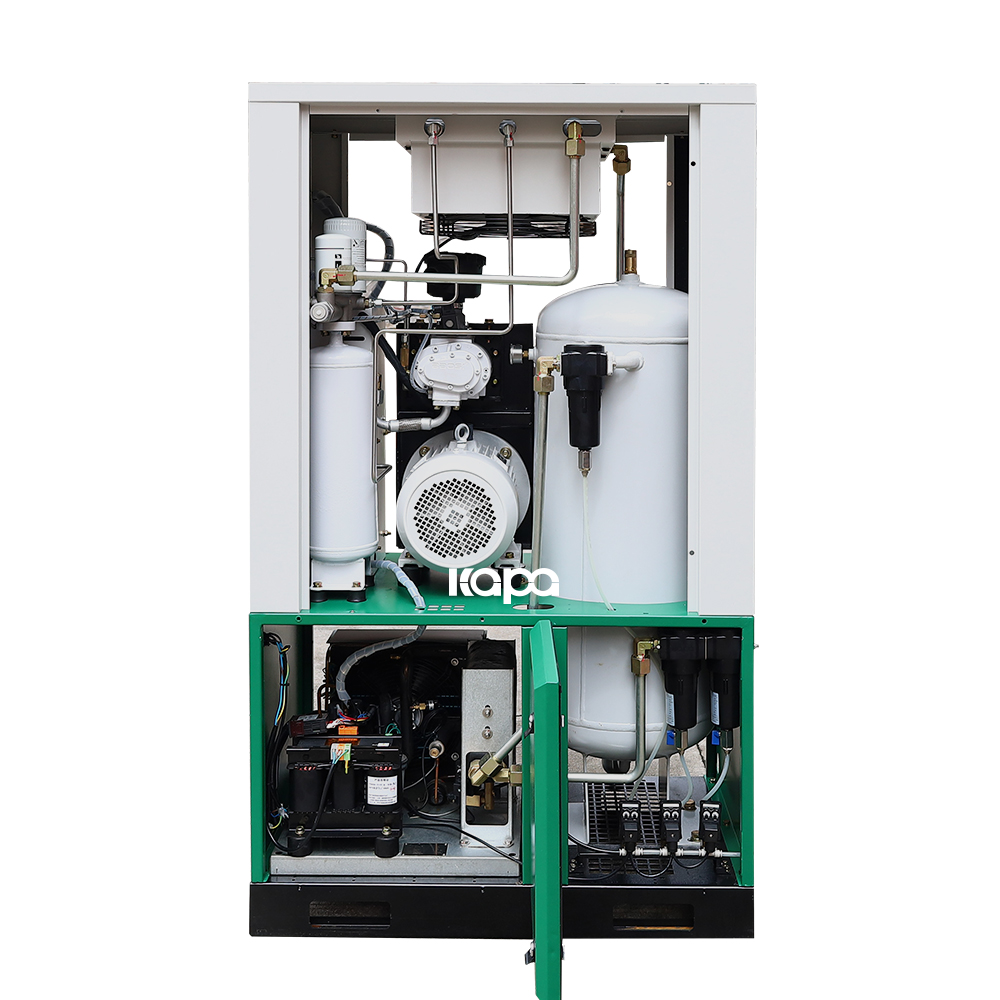 KAPA KC7.5-8 7.5KW /10HP Stationary air compressors 116 PSI 37.43 CFM 4-in-one VSD Industrial Air Compressor Belt-Driven Compact Design for Small Spaces