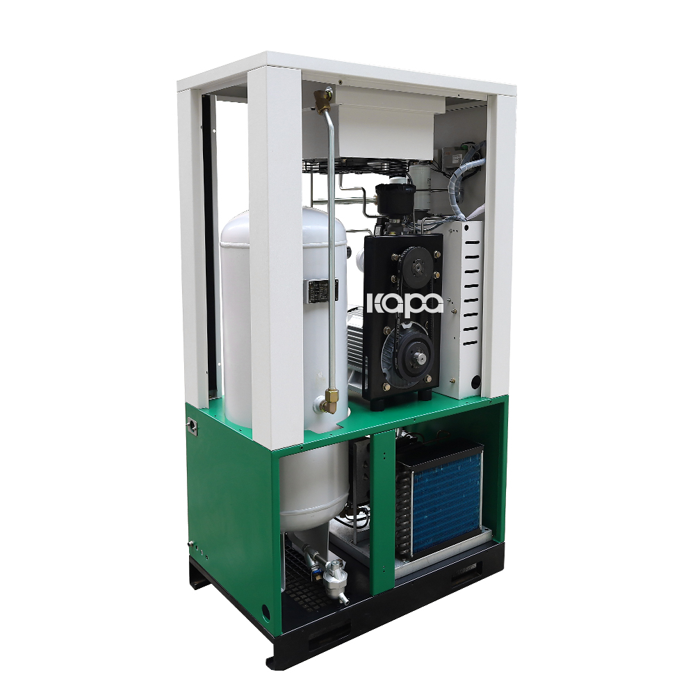 KAPA KC7.5-8 7.5KW /10HP Stationary air compressors 116 PSI 37.43 CFM 4-in-one VSD Industrial Air Compressor Belt-Driven Compact Design for Small Spaces