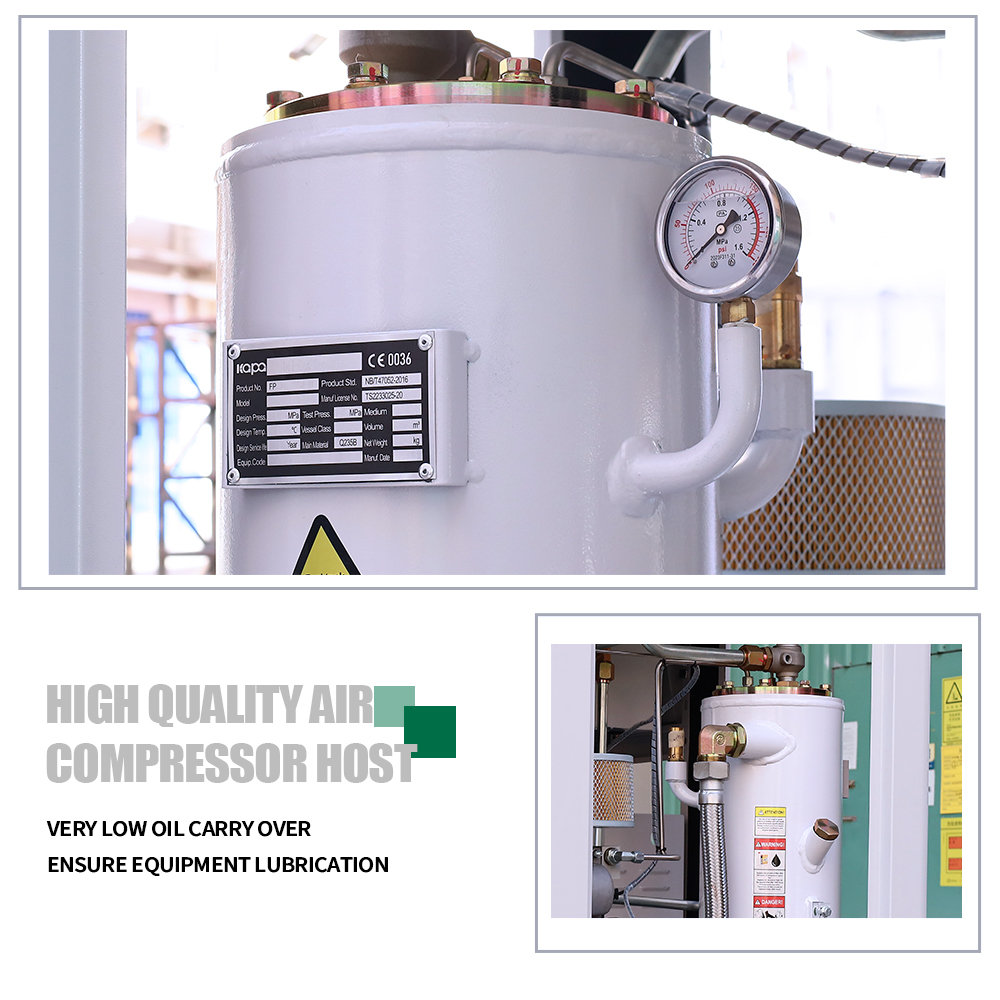 KAPA KQ 10HP/7.5KW Rotary Screw Air Compressor Electrical Phase: 3hp 220V Industrial Screw air Compressors for manufacturing and auto repair industries