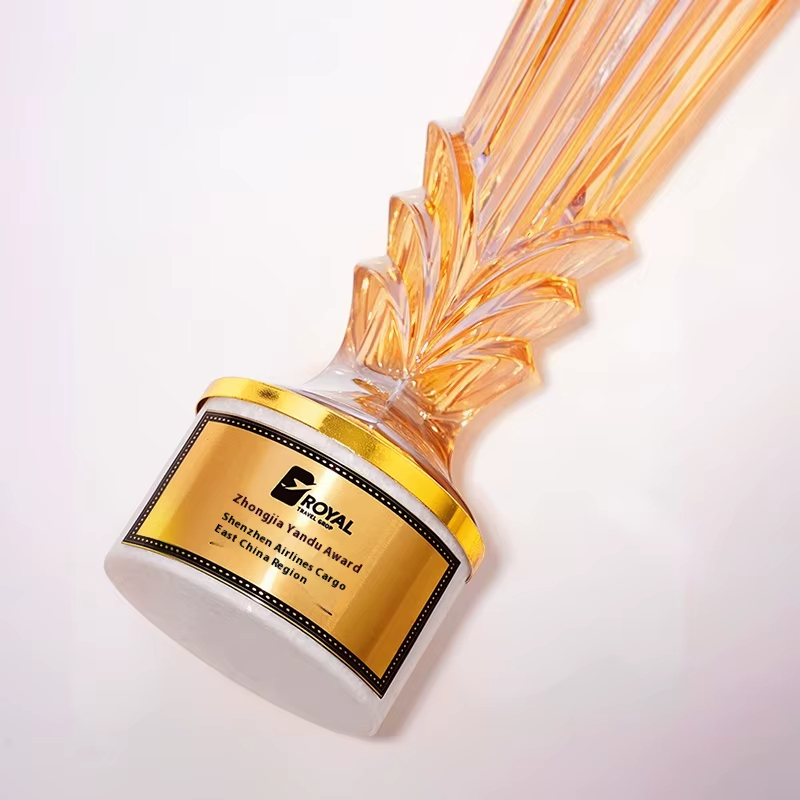 Crystal marble vase trophy
