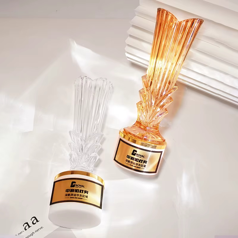 Crystal marble vase trophy