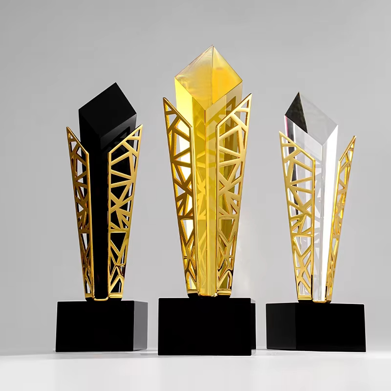 Metal crystal award customization