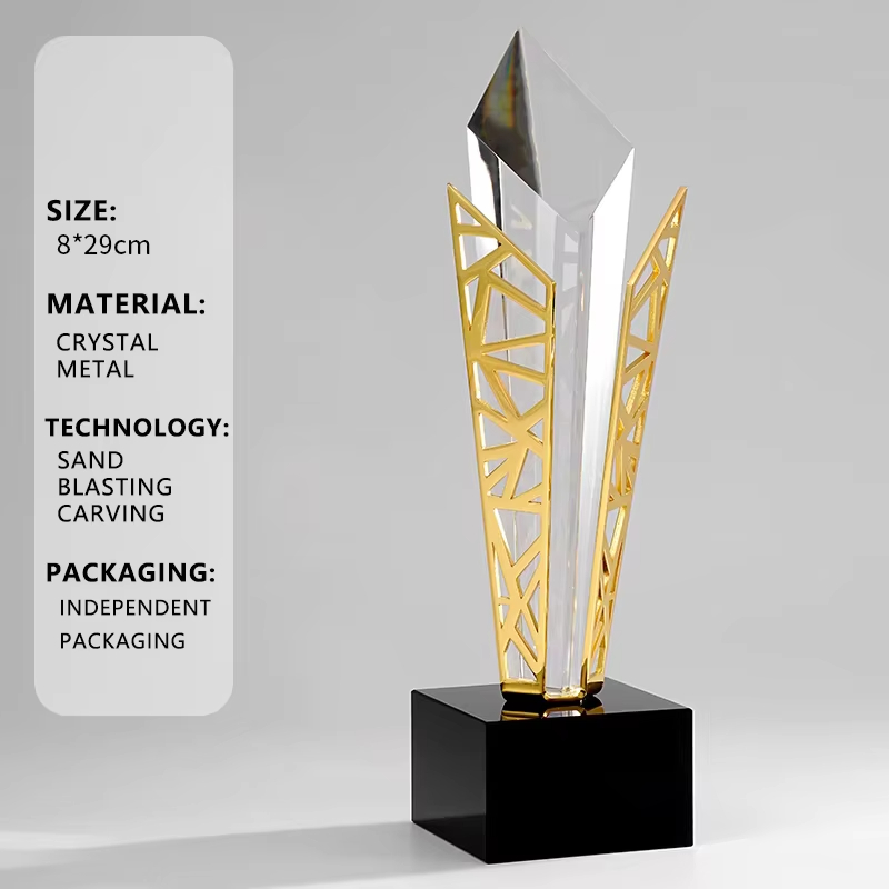 Metal crystal award customization