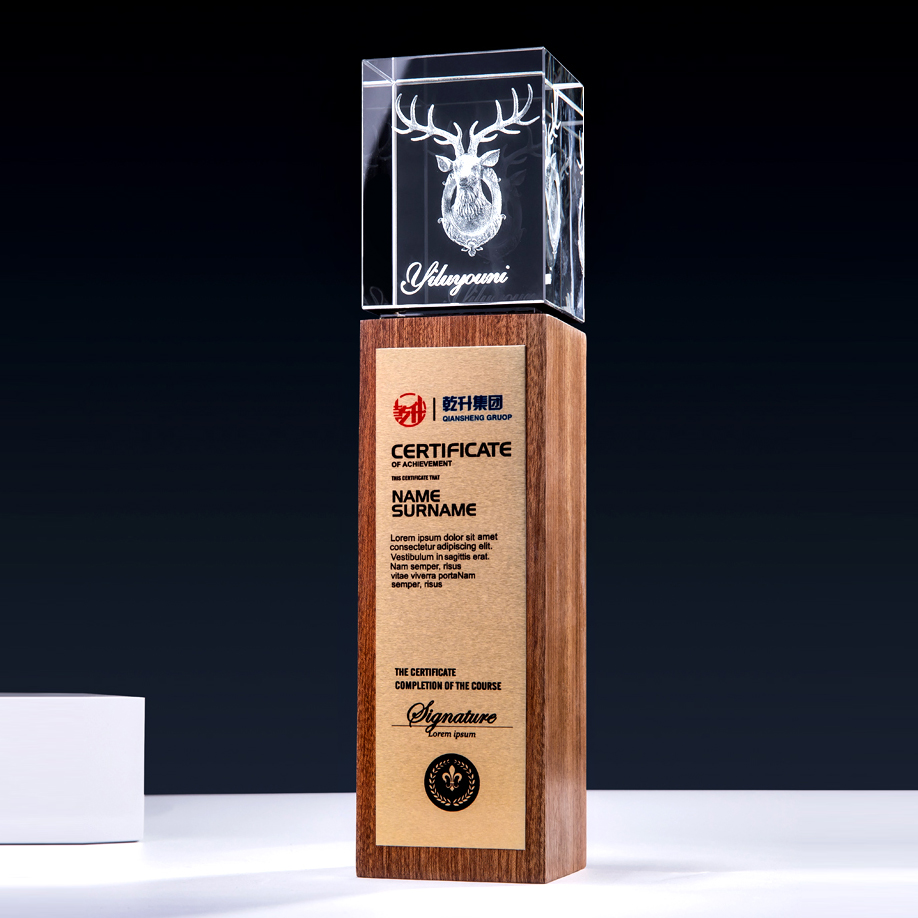 Wood trophy awards manufacturing