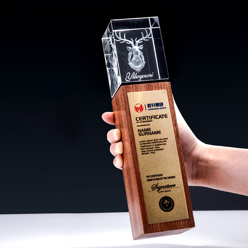 Wood trophy awards manufacturing
