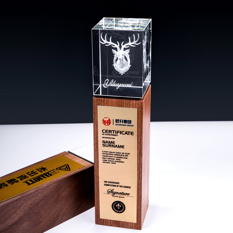 Wood trophy awards manufacturing