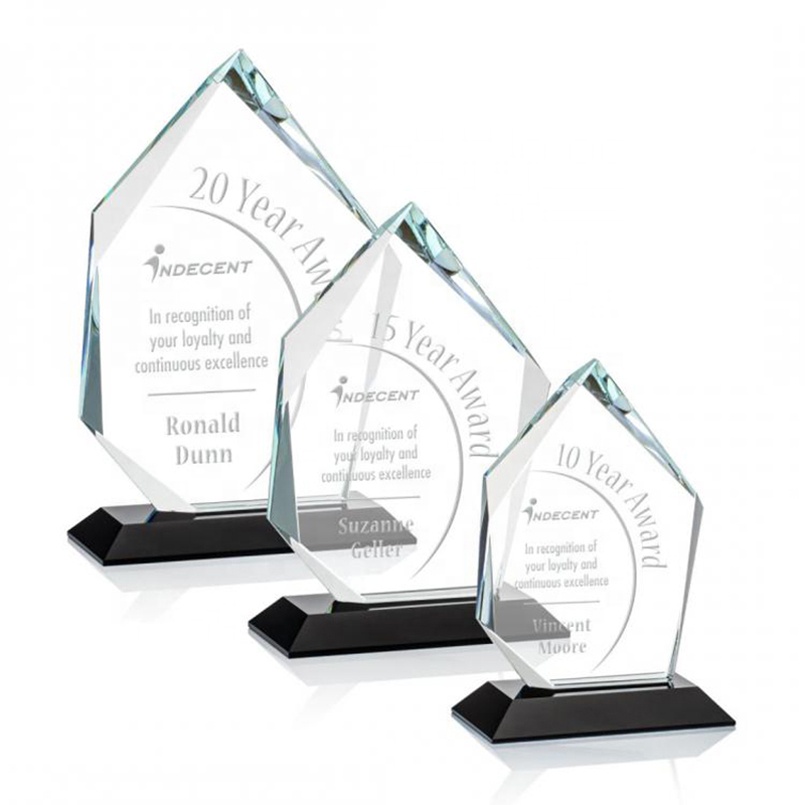 Custom glass trophies