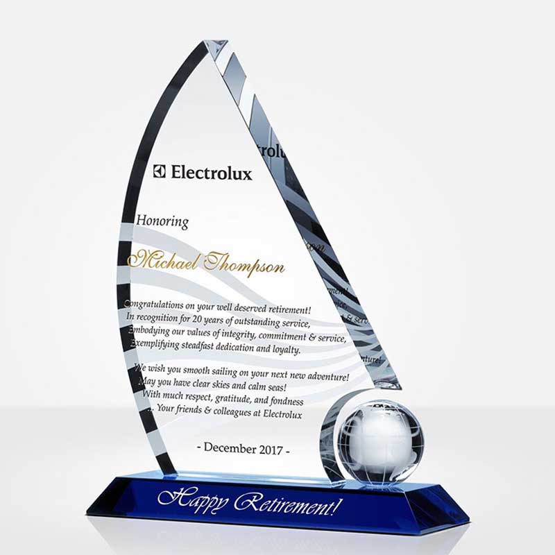 Crystal trophies
