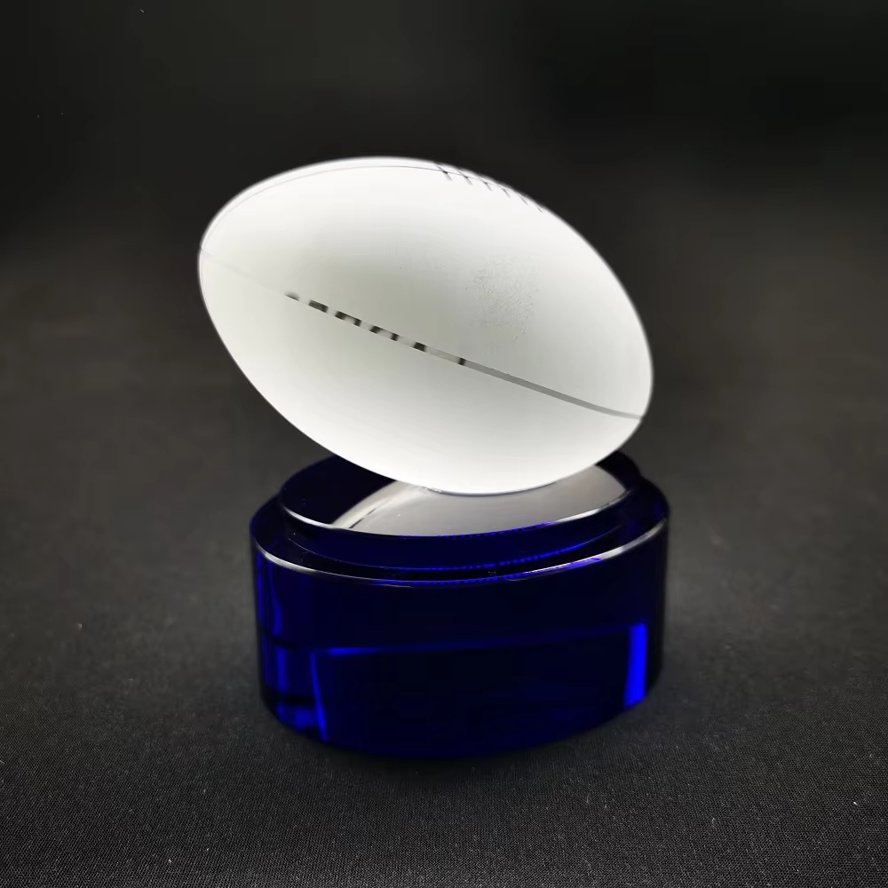 Crystal football trophy
