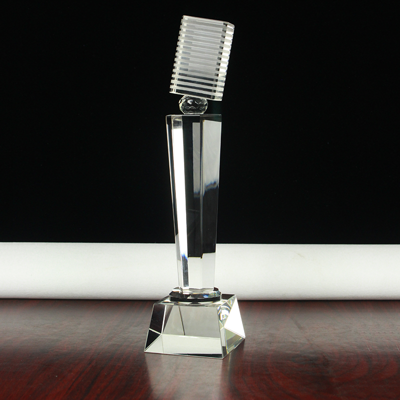 Crystal Microphone Trophy