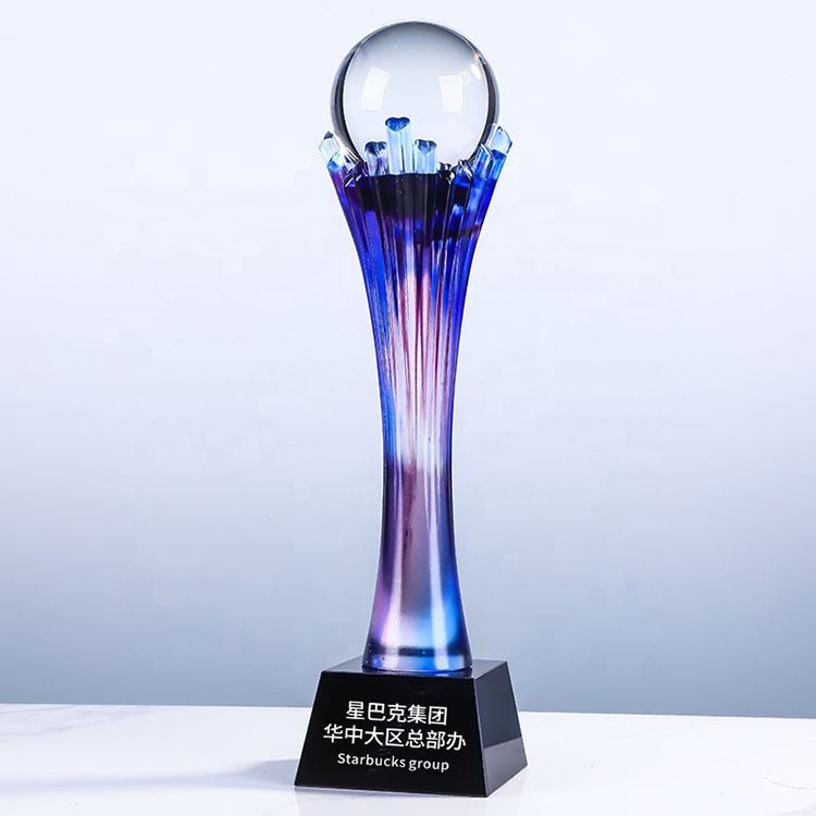 Coloured glaze trophy