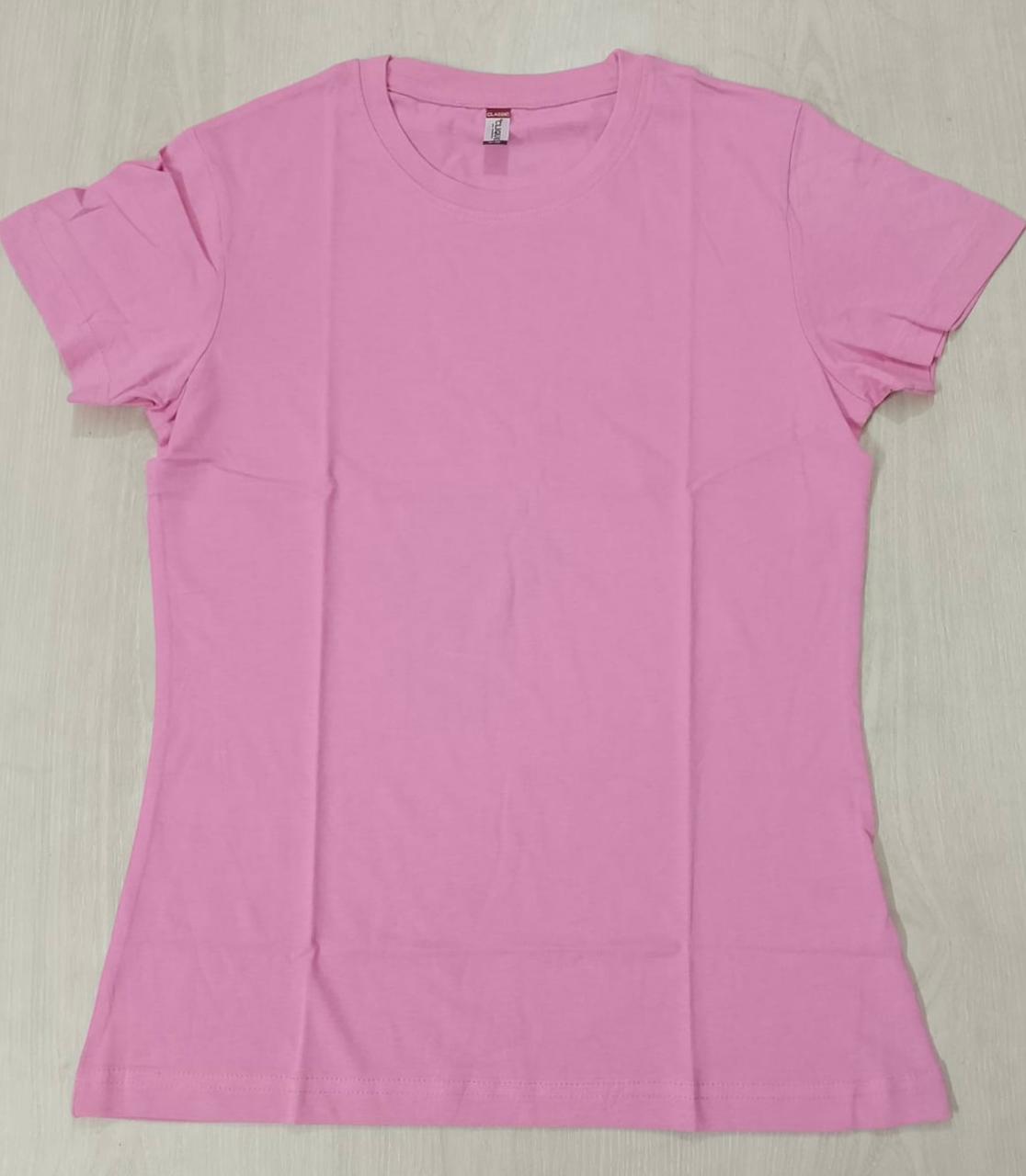 Round neck short sleeve Ladies T shirt ,