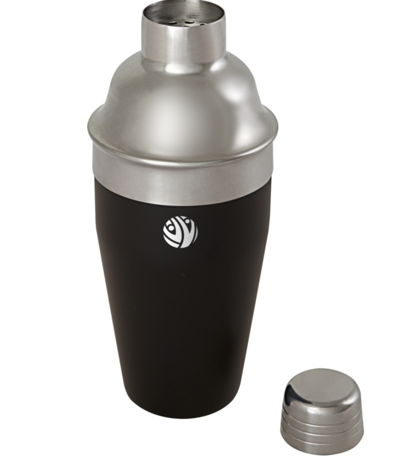Gaudie recycled stainless steel cocktail shaker - Solid black