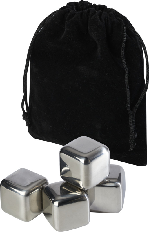 Froz stainless steel ice cubes set - Solid black / Silver