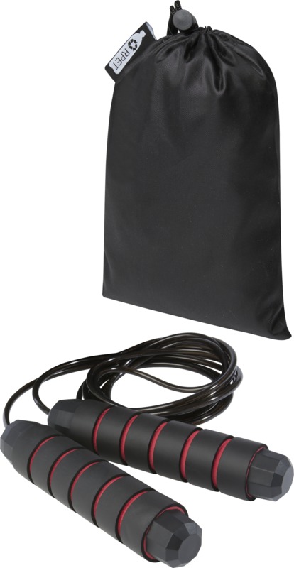 Austin soft skipping rope in recycled PET pouch - Red