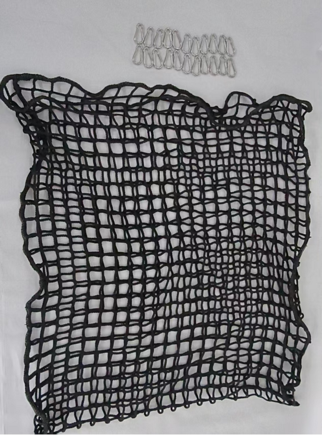 Hay net bag with stainless steel hooks