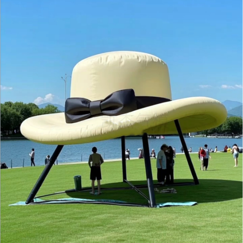 Large outdoor inflatable creative shade simulation hat