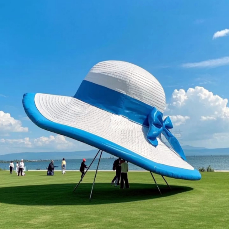 Large outdoor inflatable creative shade simulation hat