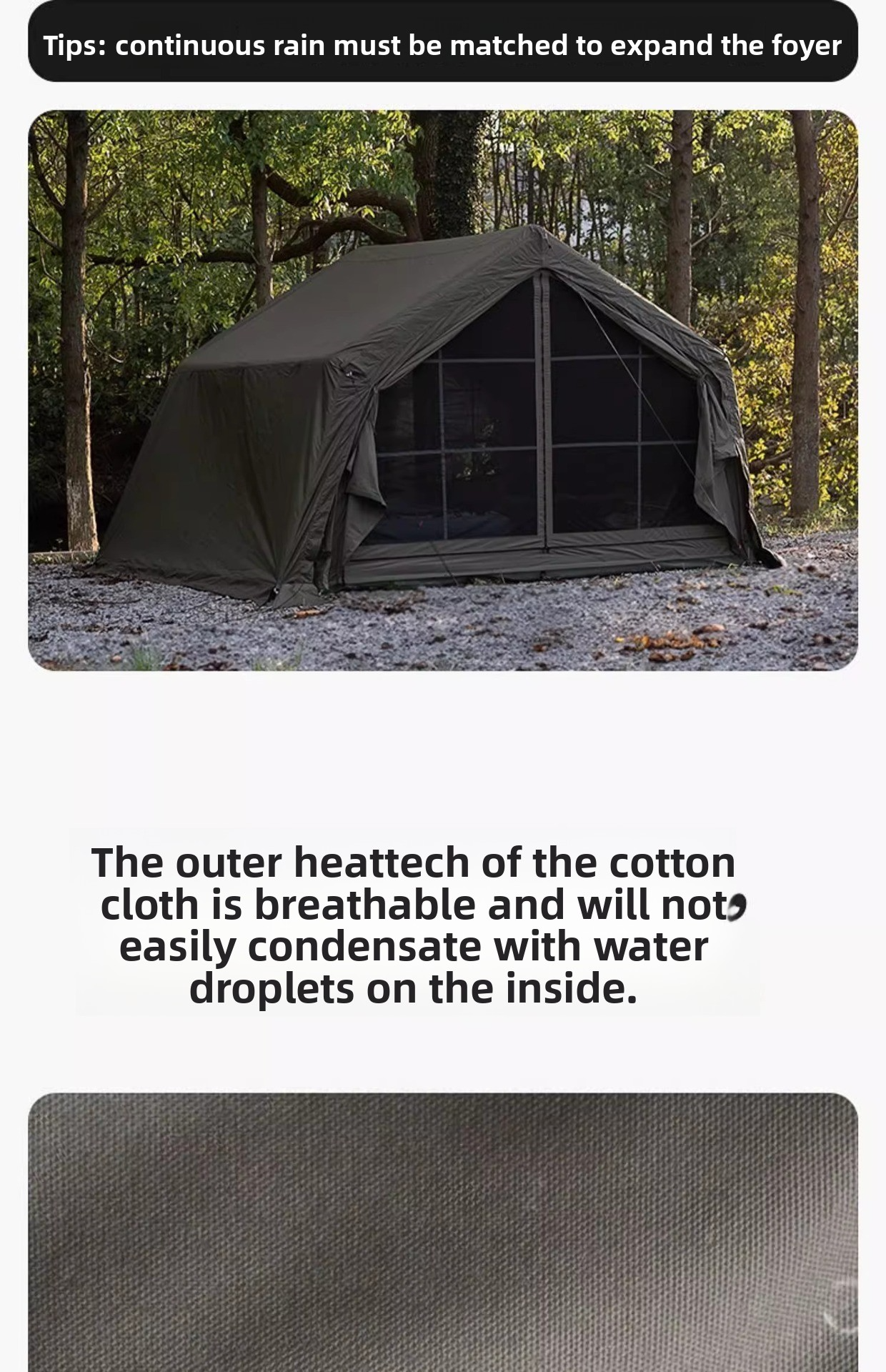 Winter outdoor temporary command post military green cotton fabric insulated canopy camping overnight automatic inflatable tent camping equipment