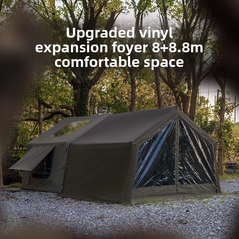 Winter outdoor temporary command post military green cotton fabric insulated canopy camping overnight automatic inflatable tent camping equipment