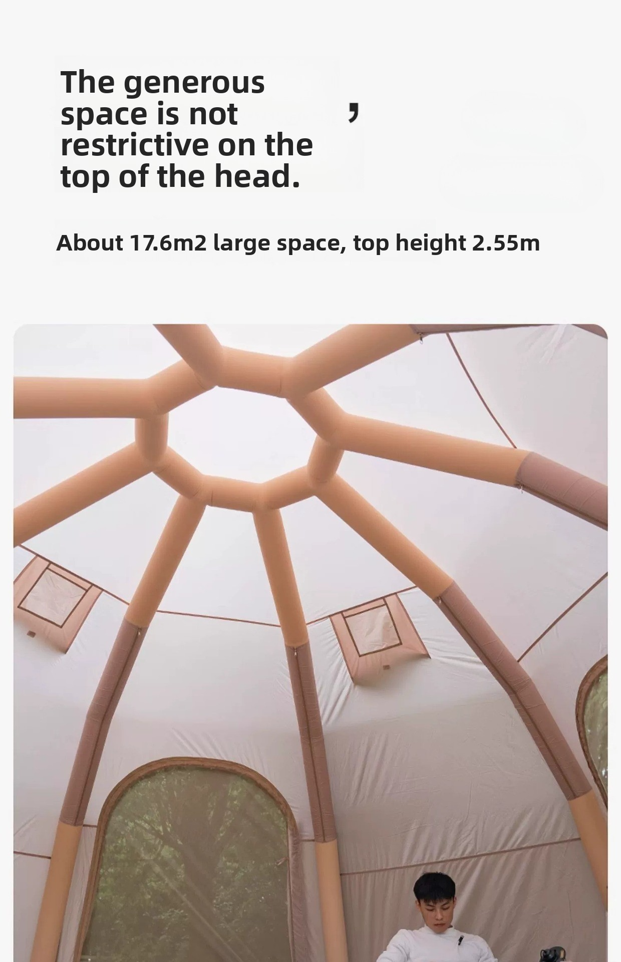 Spherical Automatic Inflatable Tent Castle 17 sq. m Outdoor Camping Warm Thickened Camping Overnight Complete Equipment Set