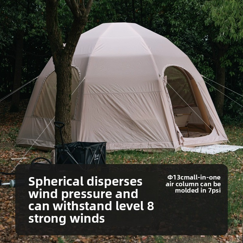 Spherical Automatic Inflatable Tent Castle 17 sq. m Outdoor Camping Warm Thickened Camping Overnight Complete Equipment Set
