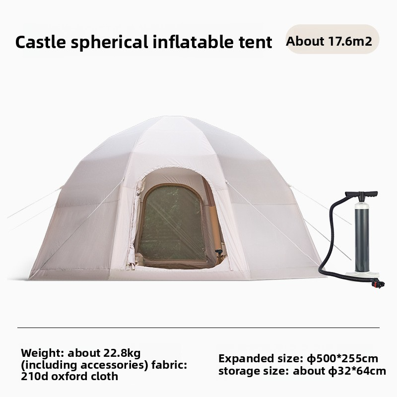Spherical Automatic Inflatable Tent Castle 17 sq. m Outdoor Camping Warm Thickened Camping Overnight Complete Equipment Set